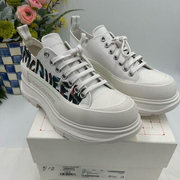 Men’s Alexander McQueen tread slick low top sneakers size 42 made in Italy - Picture 1 of 9